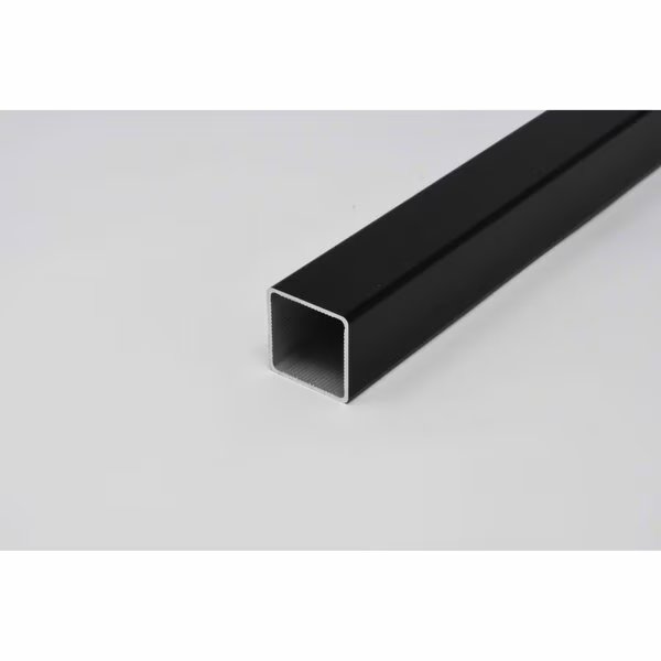 Standard Square Extrusion  Black, 94in L x 1in W x 1in H, QR Both Ends, Eztube, Mfr#: 100-100-94 BK QR
